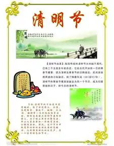 清明节手抄报的图片