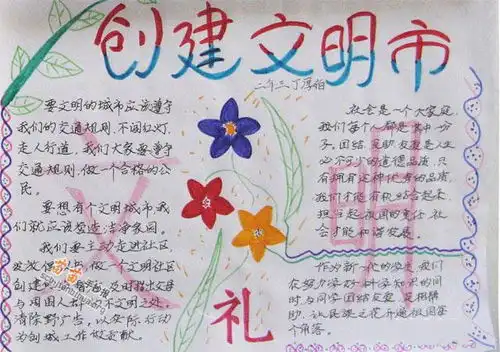 创建文明城市手抄报图片大全资料