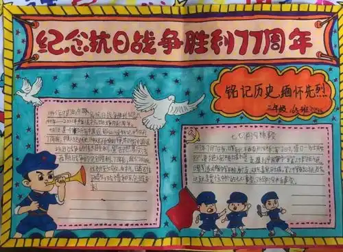 铭记历史砥砺奋进岳阳楼区绘画手抄报主题作品征集展示