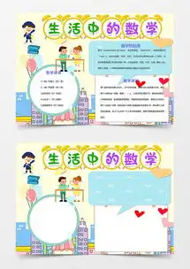 生活中的数学闹钟卡通数学手抄报word模板下载熊猫办公