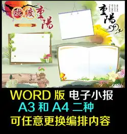 重阳节电子小报图片素材重阳节手抄报大全worddoc模板下载19.69mb节日手抄报