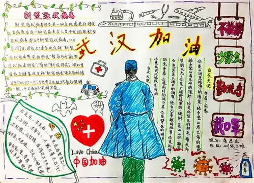 财校学子用画笔为疫情防控加油助力