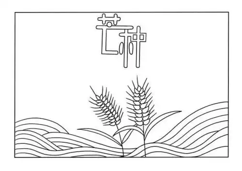 风吹麦成浪,蝉鸣夏始忙,教你画出一款24节气之芒种手抄报