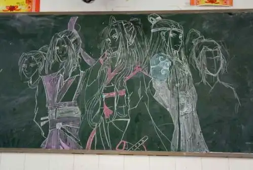 中小学生出黑板报,粉笔画出道友,这都是什么神仙同桌