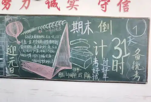 岁末将至,敬颂冬绥记高一年级庆元旦,迎新年黑板报