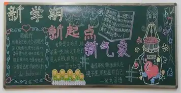 新学期黑板报新学期,新开始