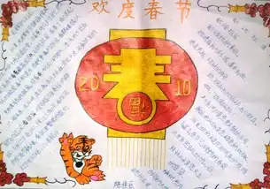 春节手抄报喜洋洋过春节