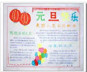 元旦手抄报谓之元旦