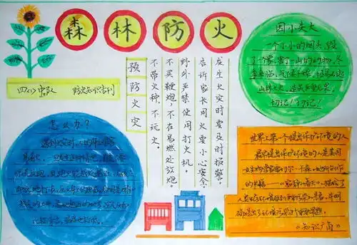 森林防火手抄报发生森林大火
