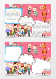可爱简洁重阳节手抄报word模板下载熊猫办公