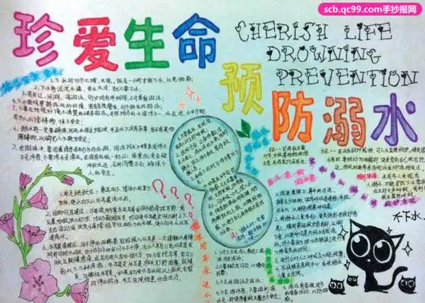 怎样编制一期小学生珍爱生命,预防溺水的手抄报