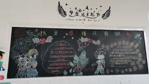 抗击疫情,从我做起仙源小学开展开学防疫黑板报评比活动