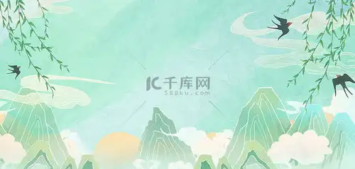 春天插画背景图片春天插画背景素材图片千库网