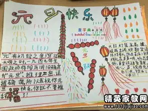 欢庆新年黑板报设计