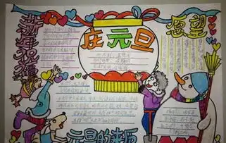 元旦学生手抄报素材
