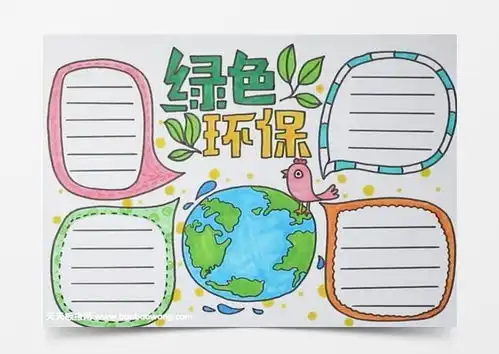 二年级绿色环保手抄报word模板下载jpg格式熊猫办公