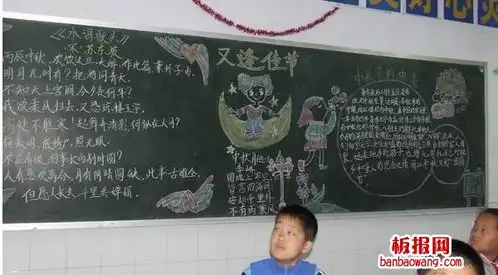 简单好画的中秋节黑板报