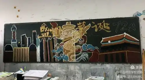 怀远师范学校团委开展迎国庆主题板报活动
