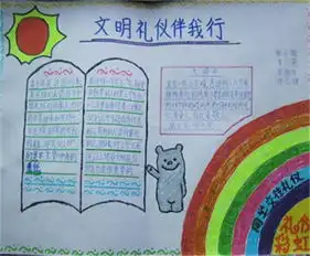 文明礼仪手抄报文明从身边做起