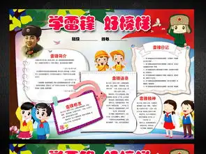 学雷锋小报做好事活动节日手抄电子小报模板图片素材下载