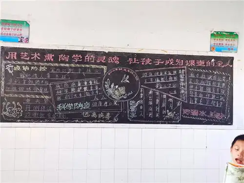 广安武胜县中心小学校开展黑板报设计评比活动