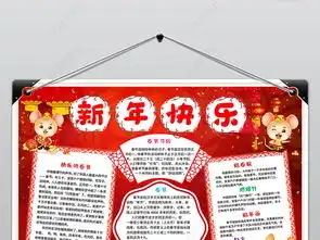 2020年春节小报中国年俗年味鼠年寒假手抄小报素材图片模板下载