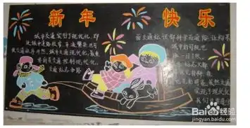 怎样画元旦黑板报
