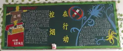 控烟拒毒手抄报字