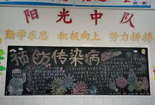 抗击疫情,从我做起仙源小学开展开学防疫黑板报评比活动