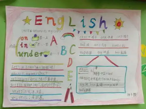 happyenglishhappylife惠济区南阳小学举行英语手抄报比赛