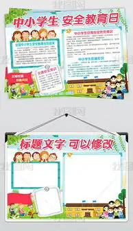 全国中小学生安全教育日电子小报手抄报模板图片下载