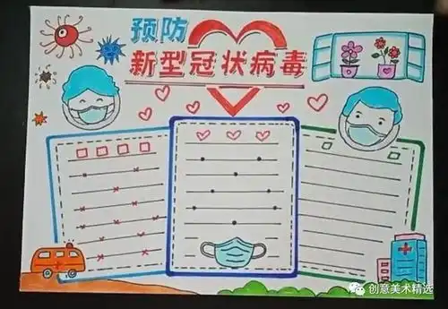 新型冠状肺炎防疫手抄报已备好