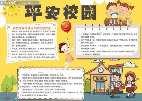 平安校园电子手抄报设计图片