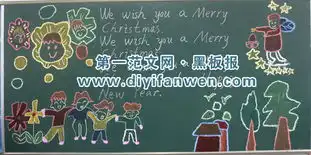 六年级圣诞节黑板报图片