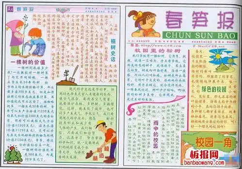 春笋报简单植树节手抄报