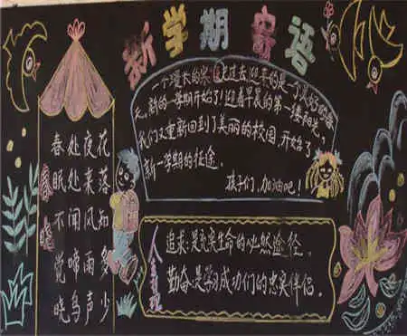 新学期黑板报新学期学习目标计划