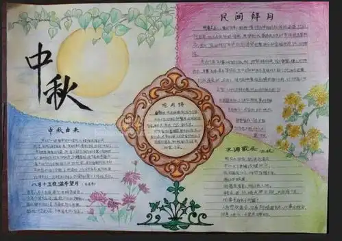 中秋佳节阖家欢乐设计中秋佳节阖家欢乐图片查字典板报网