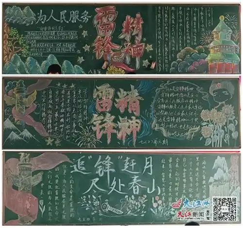 湖口县金砂湾学校开展学雷锋黑板报宣传评比活动组图