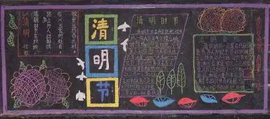 清明节黑板报葬花