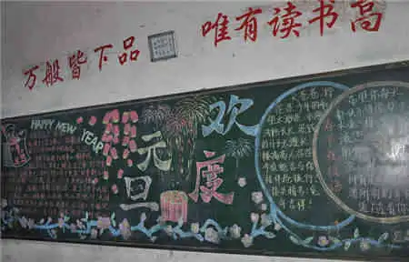 迎新年黑板报迎新年