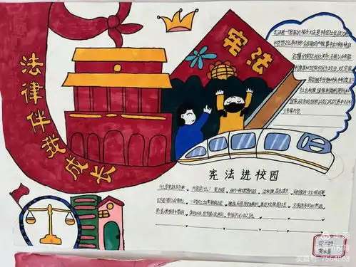 灞桥区官厅小学开展法律知识进校园手抄报展示活动