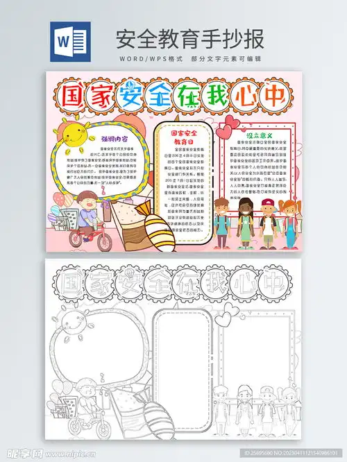 安全教育手抄报设计图