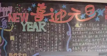 关于元旦黑板报