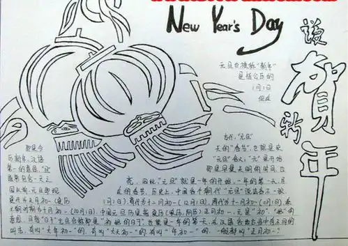 春节手抄报如此过年