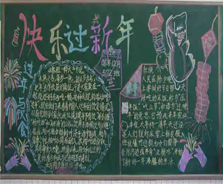 迎新年黑板报17年新年元旦贺词