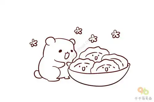 最美的二十四节气冬至简笔画