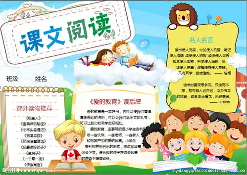 读书小报读后感阅读word摸版图片