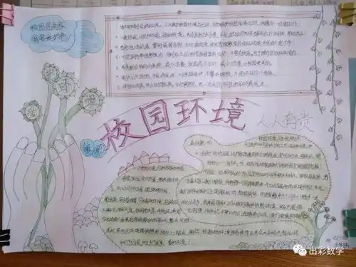 学生作品爱护校园环境手抄报