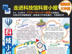 科技馆小报科普科学航天探索宇宙手抄小报图片素材psd模板下载30.56mb科学手抄报大全学科手抄报