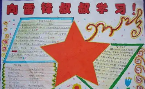 学雷锋树新风手抄报简单